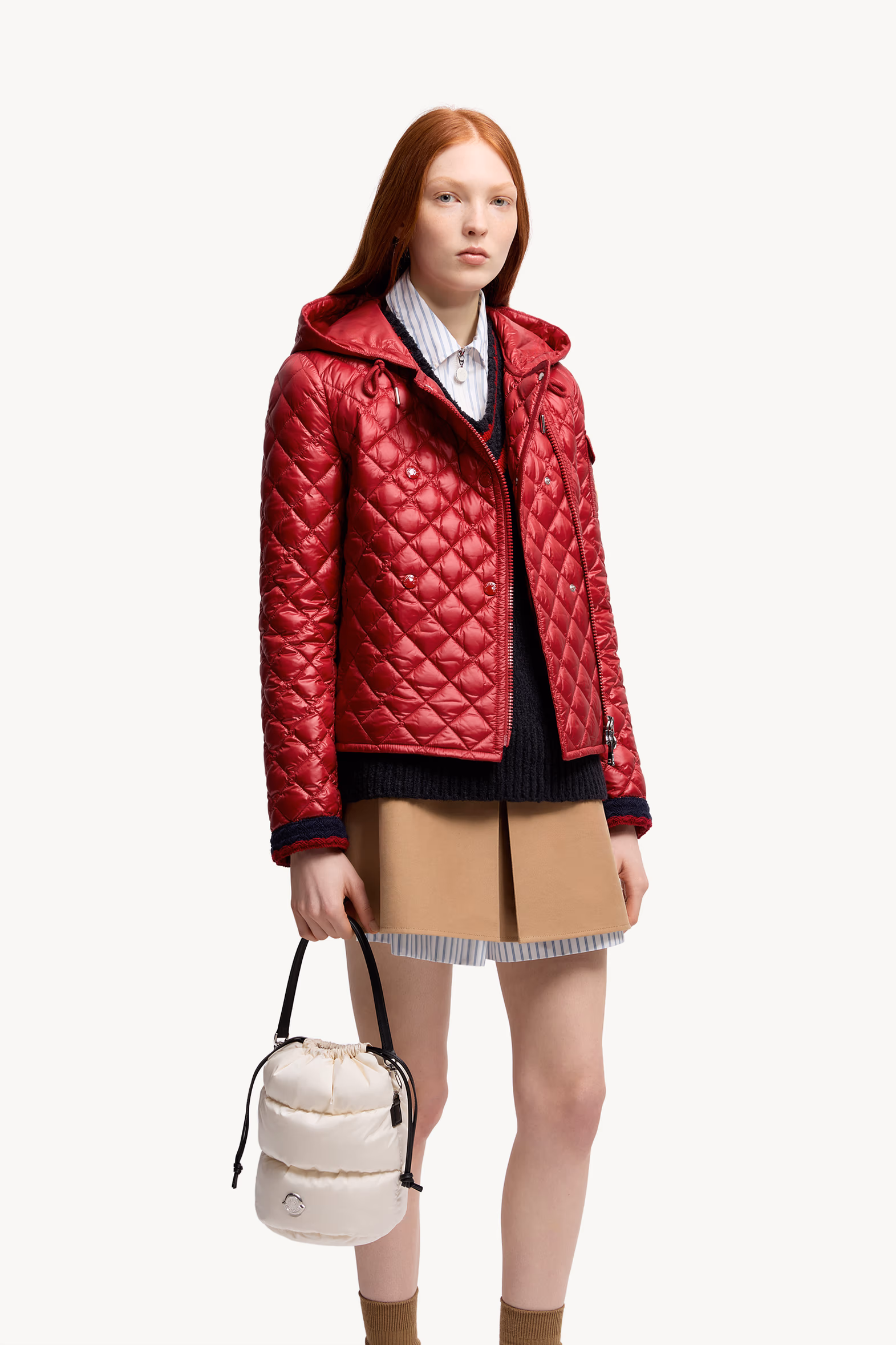 Caradoc Water-Repellent Bucket Bag Women White Moncler 2